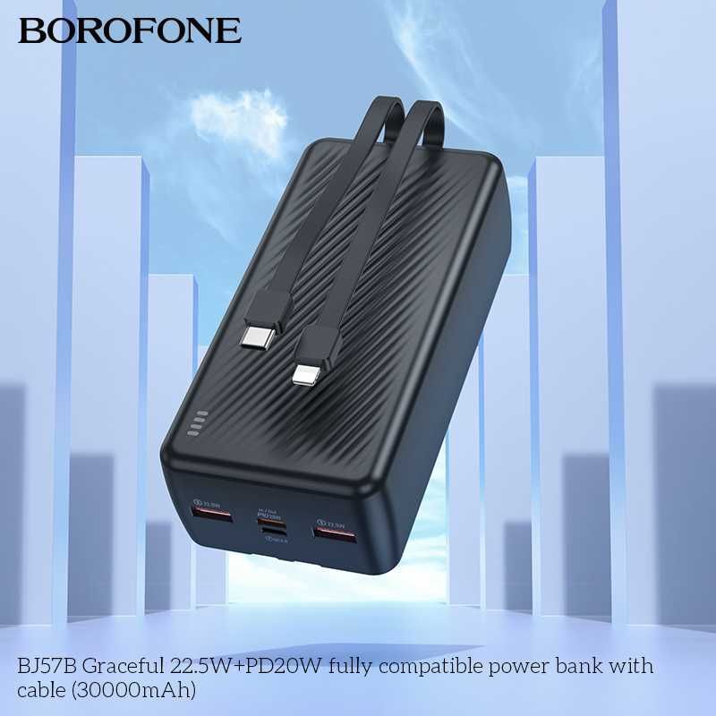 Borofone BJ57B Power Bank 30000mAh 22.5W+PD20W QC3.0 fr iPhone 16