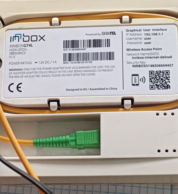 Wifi routor INBOX GPON Wifi routor INBOX GPON
