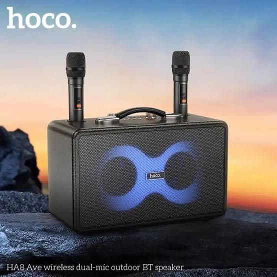 Мощный Караоке Колонка Hoco HA8 40w с двумя микрафоном ( new 2025 ) Мощный Караоке Колонка Hoco HA8 40w с двумя микрафоном ( new 2025 )