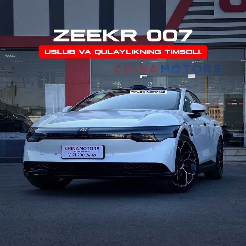 Zeekr 007 . Smart AWD 770 KM yuqori texnologiyaga ega zeekr 007