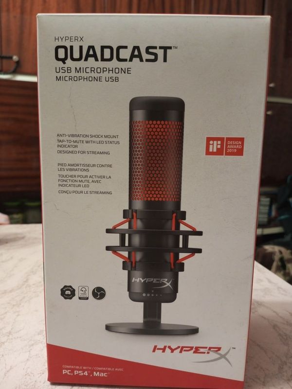 Игровой конденсаторный микрофон HyperX QuadCast