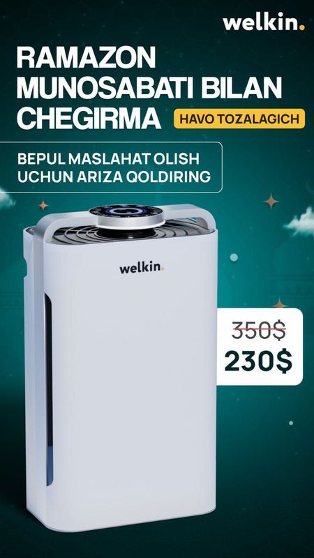 Welkin Havo Tozalagichi: Sifat, Qulaylik va Yangi Nafas! Welkin Havo Tozalagichi: Sifat, Qulaylik va Yangi Nafas!