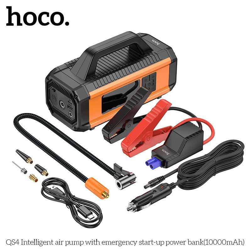 Стартер для автомобиля / насос / повербанк Hoco QS4 10000mAh