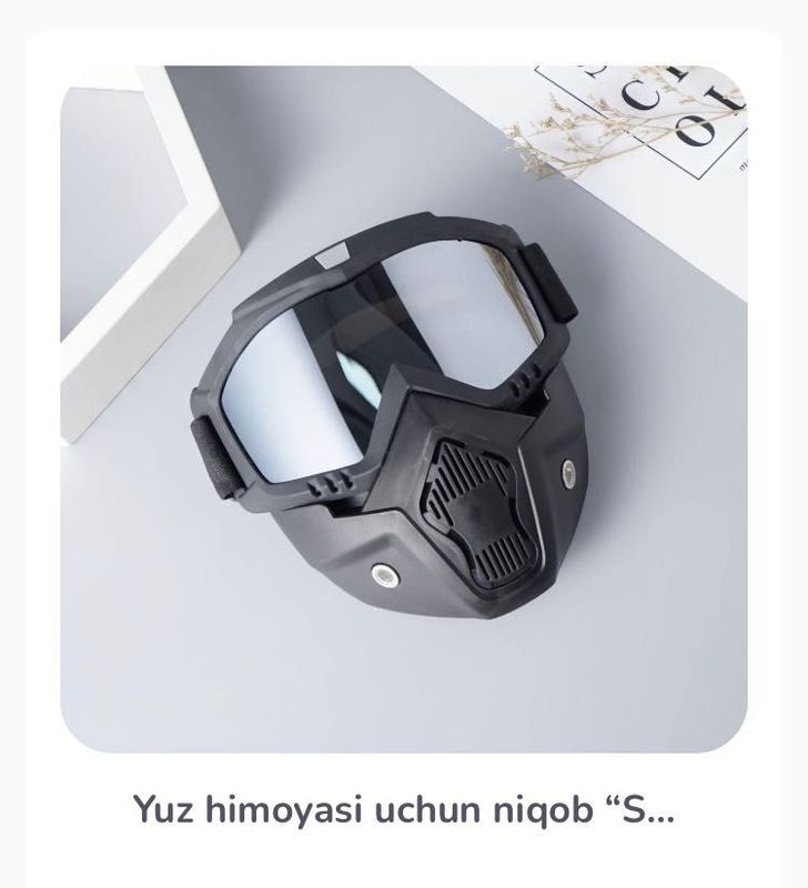 Yuz himoyasi uchun niqob “Scarpion maska” Yuz himoyasi uchun niqob “Scarpion maska”