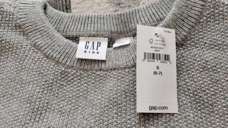 Новый GAP из США оригинал свитер, кофта теплая на 6-7 лет