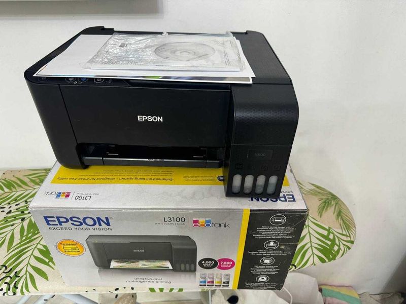 Epson L 3100 Rangli Printer 3/1 Printer Skaner Kserx Kam ishlagan