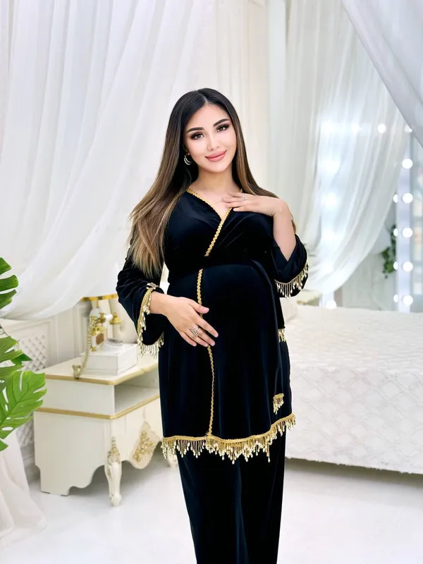 Dvoyka kiyim to‘plami: toza kareski bambuk, standart razmer 46/52