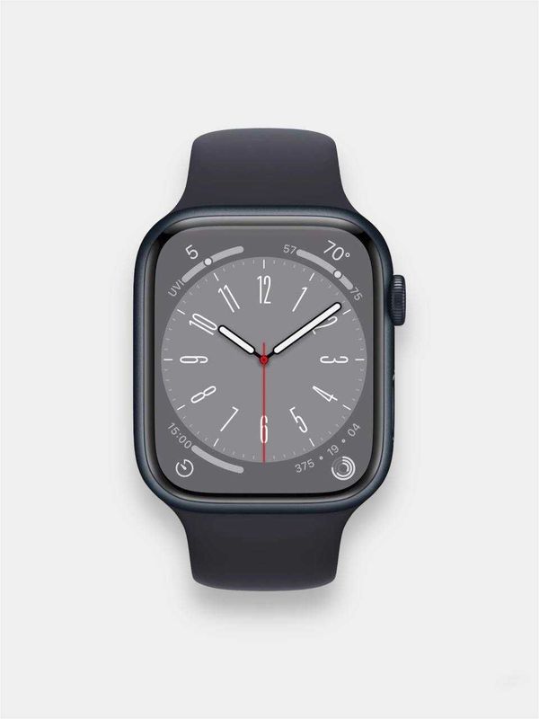 Apple Watch Series 8 45 mm Aluminium Case, Midnight Sport band Apple Watch Series 8 45 mm Aluminium Case, Midnight Sport band
