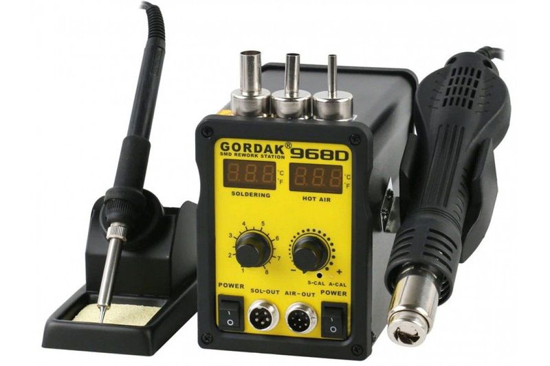 паяльная станция с феном Gordak 968D паяльная станция с феном Gordak 968D