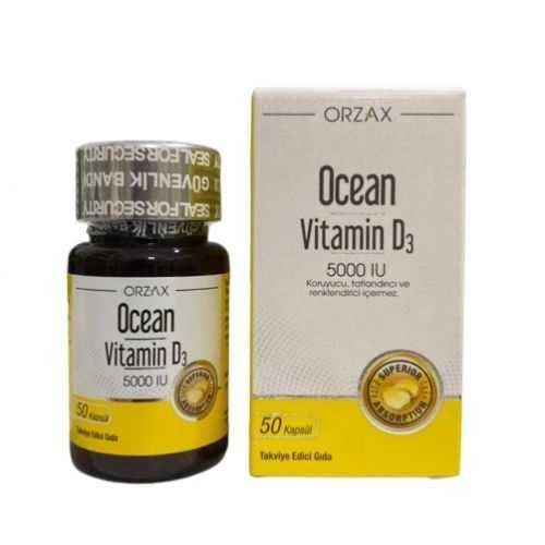 Orzax Vitamin D3 5000IU 50 kapsul Orzax Vitamin D3 5000IU 50 kapsul