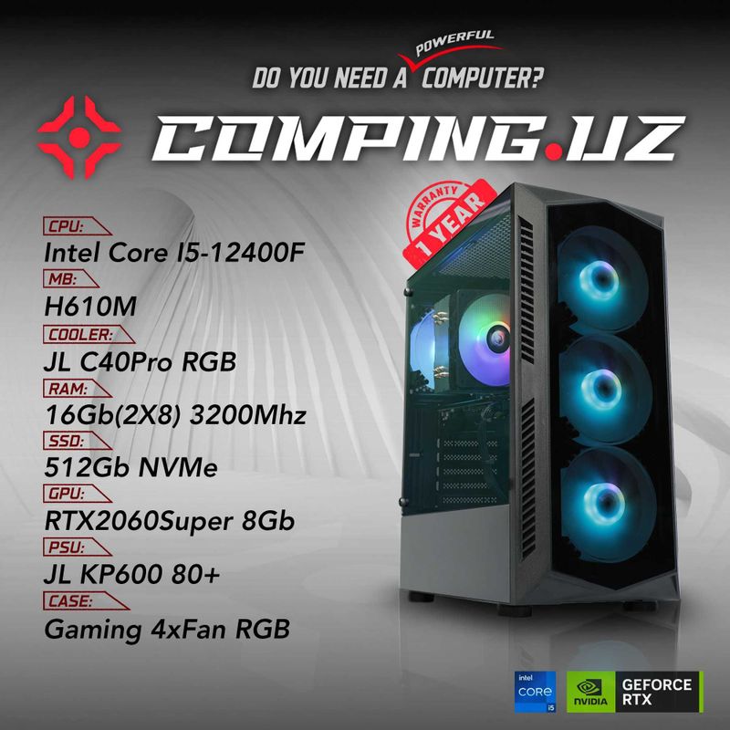 (NEW) 12400F/H610m/16Gb/512Gb/RTX2060Super (NEW) 12400F/H610m/16Gb/512Gb/RTX2060Super