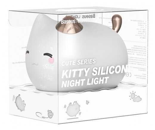 Ночник Baseus Cute Series Kitty Silicone Night Light (DGAM-A02)