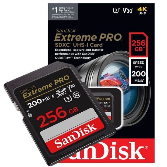 SanDisk 256GB SDXC Extreme PRO 200MB/s