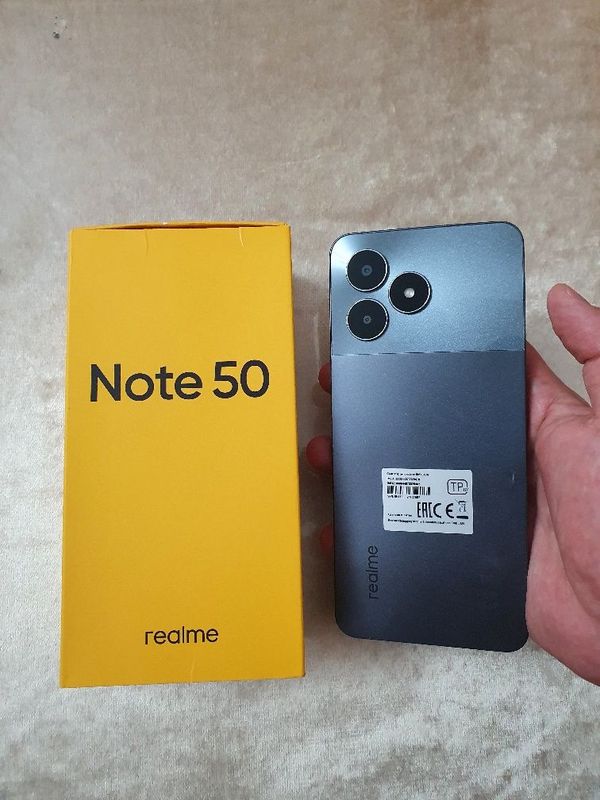 Srochna Sotiladi Realme Note 50 8/128Gb Black 4G Orginal Global Kample Srochna Sotiladi Realme Note 50 8/128Gb Black 4G Orginal Global Kample