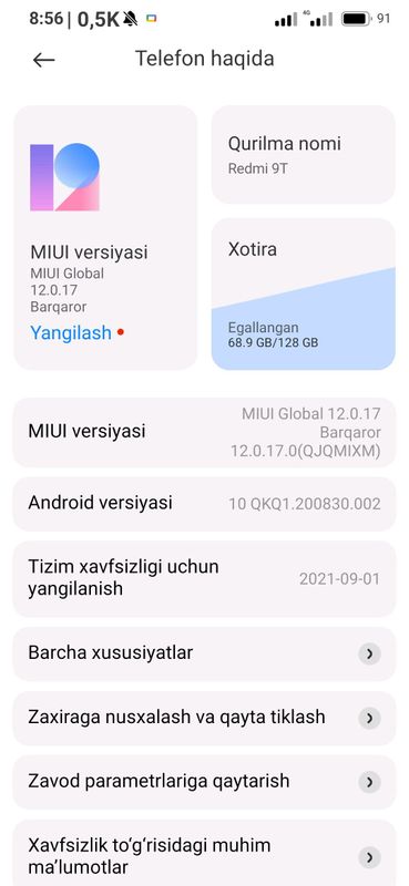 Redmi 9T telifoni sotiladi Redmi 9T telifoni sotiladi