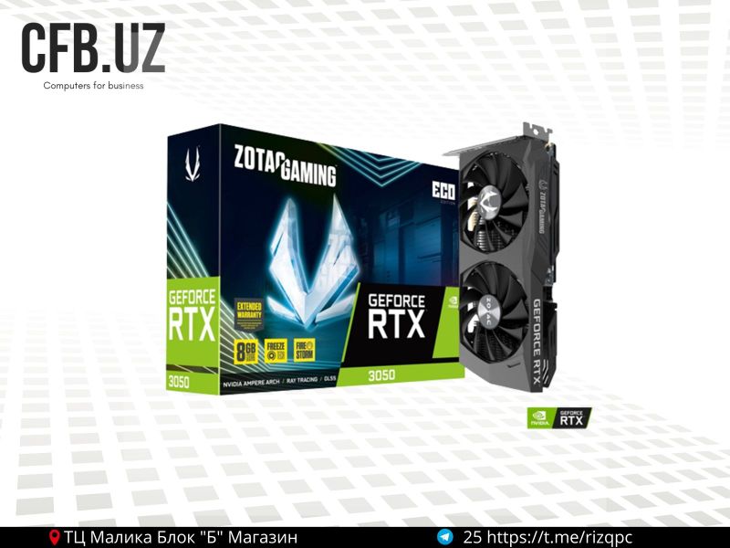 Zotac GeForce RTX 3050 - Входной Билет в Мир RTX Zotac GeForce RTX 3050 - Входной Билет в Мир RTX