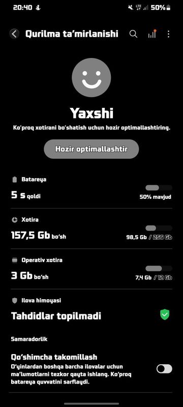 Samsung S 20 ultra kafolati bilan