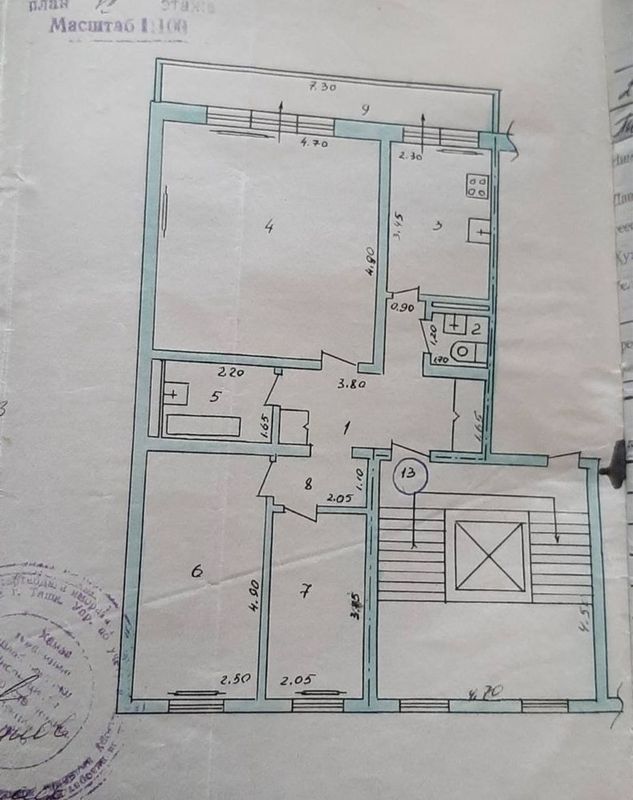 Квартира Паркентский 3/7/9 70 кв.м