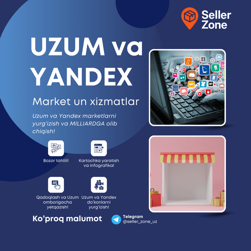 Uzum market uchun Menejerlik va boshqa xizmatlar. Uzum market uchun Menejerlik va boshqa xizmatlar.
