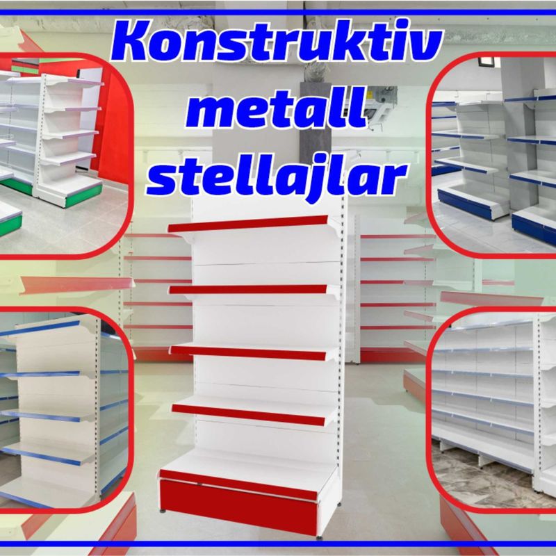 Стеллаж металлический сборный, konstruktiv metall stellajlar