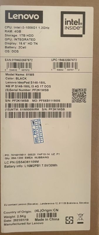 Lenovo ideaPad S145-15IIL Lenovo ideaPad S145-15IIL