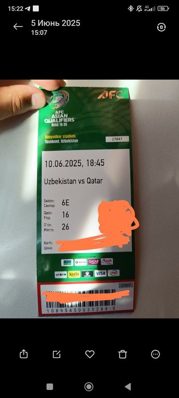 Uzb qatar bilet bor 300 000ming so'm