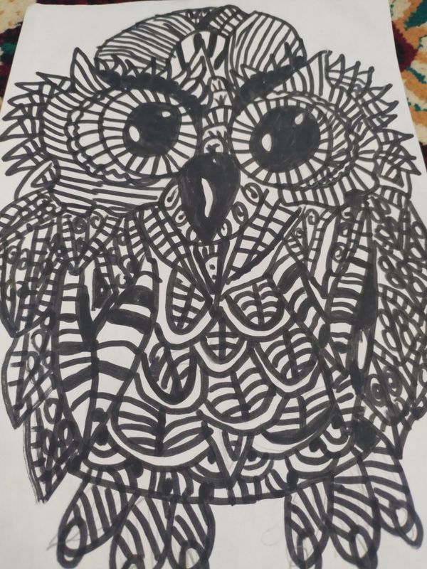 Doodling uslubuda ishlangan rasm Doodling uslubuda ishlangan rasm