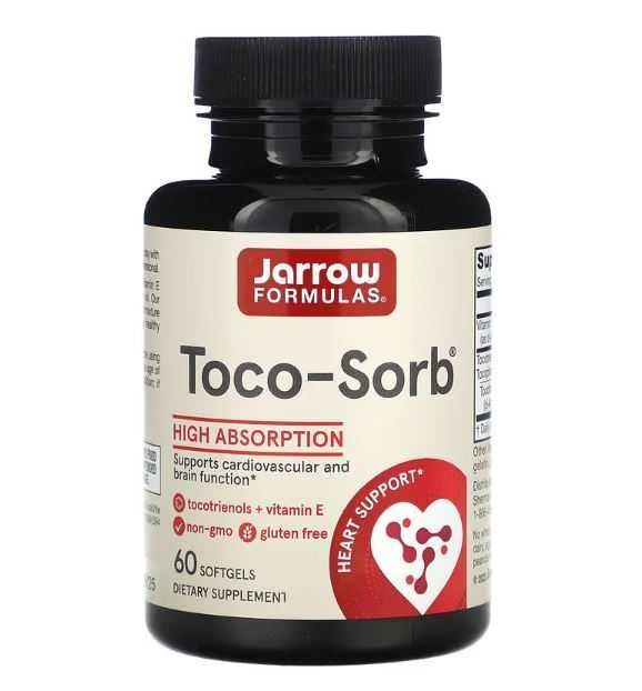 Jarrow Formulas, Toco-Sorb, 60 капсул Jarrow Formulas, Toco-Sorb, 60 капсул