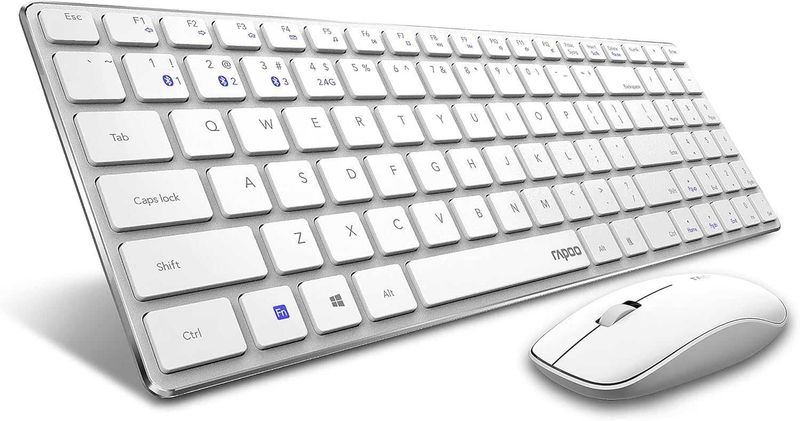 [НОВАЯ] Беспроводная клавиатура & мышка RAPOO 9320M White