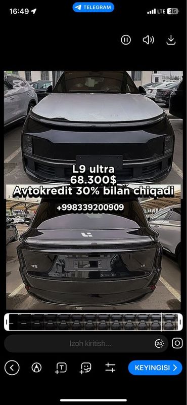 Li 9 ultra full paket yengi