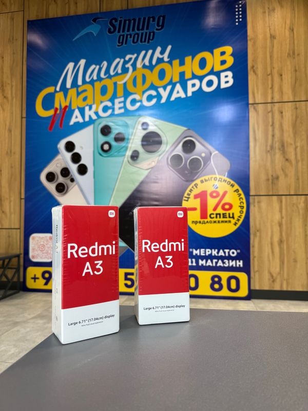 Redmi a3 1 yil kkafolat tekinga chexol va oyna himoylagich