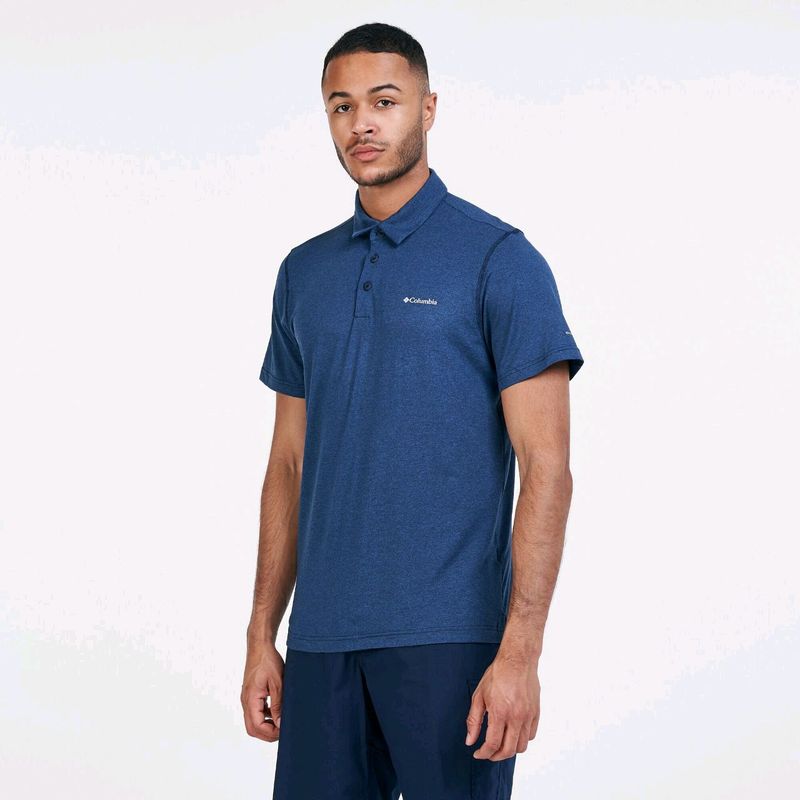 Поло мужское Columbia Tech Trail Polo, Синий Поло мужское Columbia Tech Trail Polo, Синий