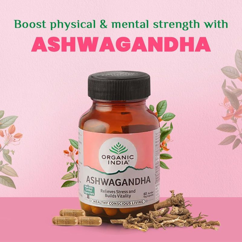 Ashwagandha (Индийский женьшень) в капсулах от Organic India 60 кап.