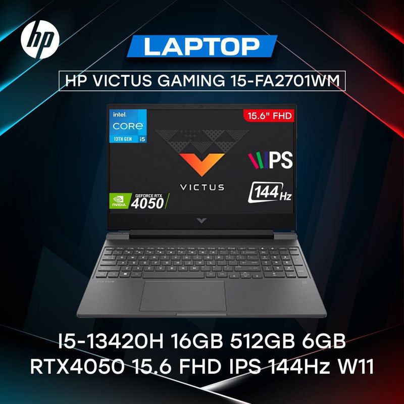 Ноутбук HP VICTUS GAMING I5 16GB 512GB RTX4050 Ноутбук HP VICTUS GAMING I5 16GB 512GB RTX4050