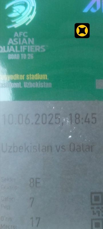Bilet fudbol UZB QAT Bilet fudbol UZB QAT