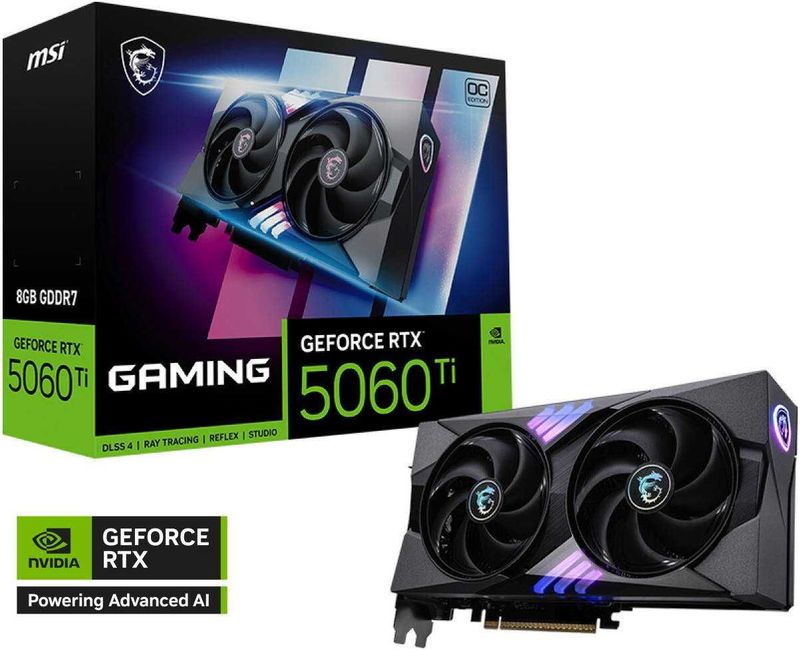 Видеокарта MSI Gaming GeForce RTX 5060 Ti 8 ГБ