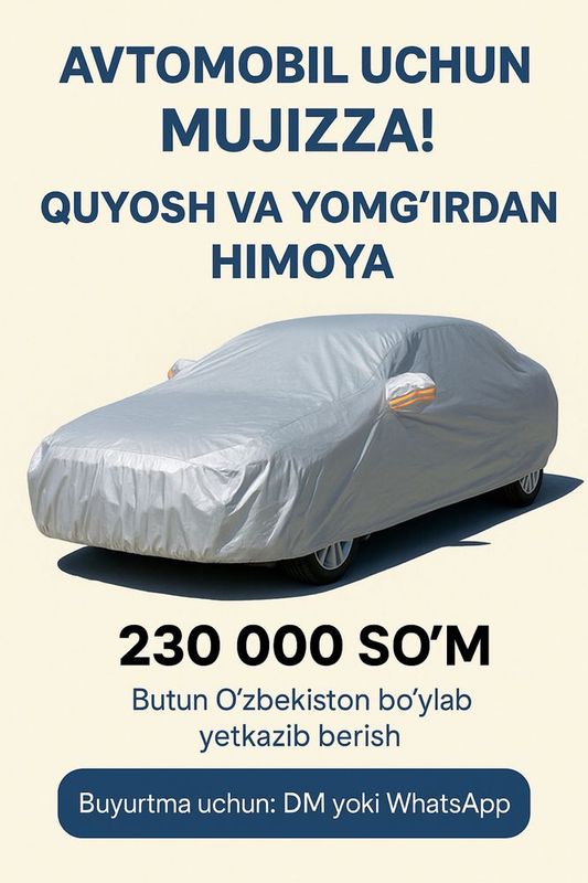 Avtotent Tayyor! Quyosh, Chang, Yomg‘ir – Endi Muammo Emas! Avtotent Tayyor! Quyosh, Chang, Yomg‘ir – Endi Muammo Emas!
