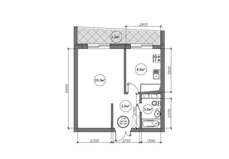 Продается квартира, ЖК “Infinity”, 47м2