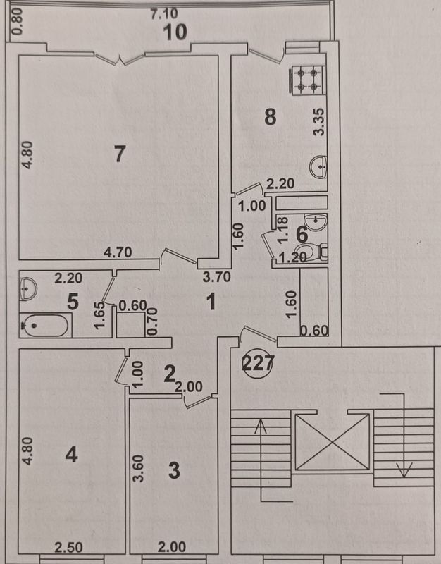 Продаётся 3-комната 85 000 y.e. алгортм31 3/6/9