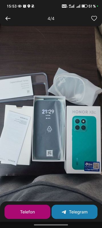 honor x8c 8 256 SOTILADI narxi 250$ 1 qo'l ful dok