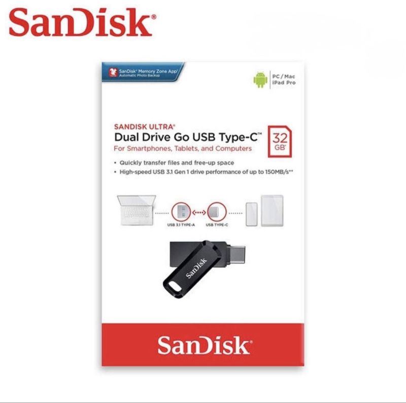 Sandisk ultra dual drive go USB Type-C / Доставка 24/7