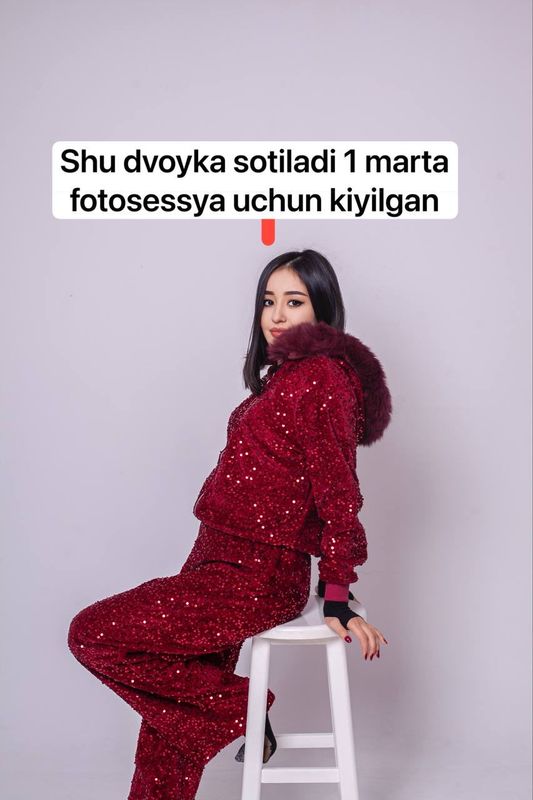 Dvoyla sotiladi. 1 marta fotosessya uchun kiyilgan