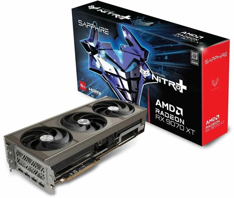 Видеокарта Sapphire AMD Radeon RX 9070 XT NITRO+ OC Видеокарта Sapphire AMD Radeon RX 9070 XT NITRO+ OC