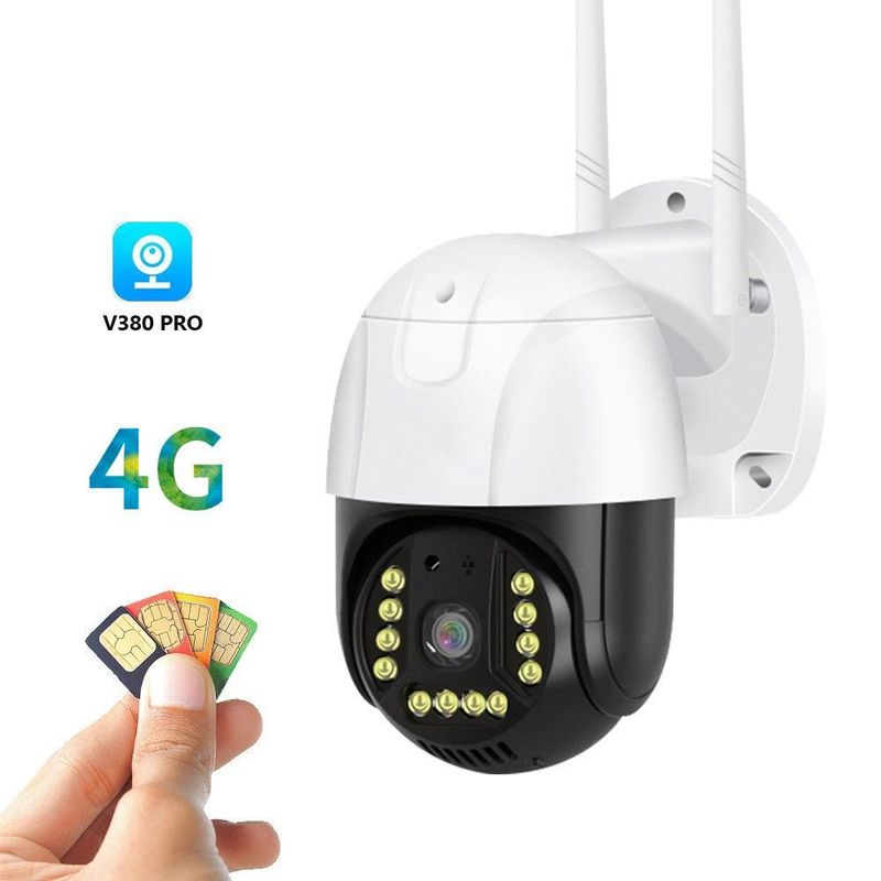 4G поворотная IP-камера наблюдения PTZ outdoor dome camera kamera SIM