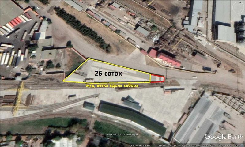НЕДОРОГО! АРЕНДА. 26.7-сот. Промзона Сергели. У дороги.