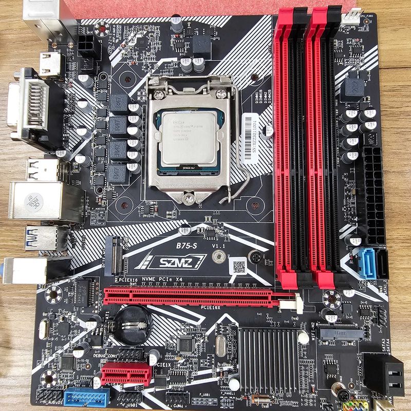 Материнская плата SZMZ B75-S + CoreI I7 3770 Материнская плата SZMZ B75-S + CoreI I7 3770