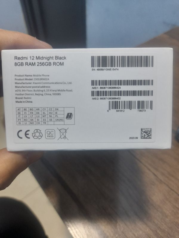 Redmi 12 Black 256 tali