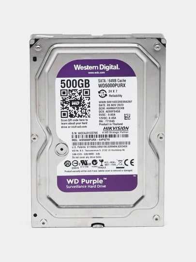 Жесткий диск 500ГБ Western Digital Purple 3.5, Реставрация Жесткий диск 500ГБ Western Digital Purple 3.5, Реставрация