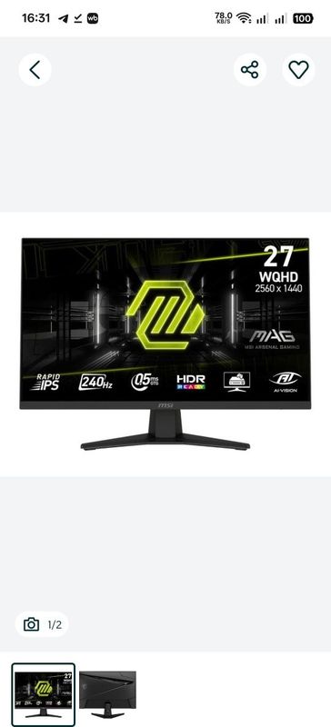 MSI - 27"" MPG 275CQRXF