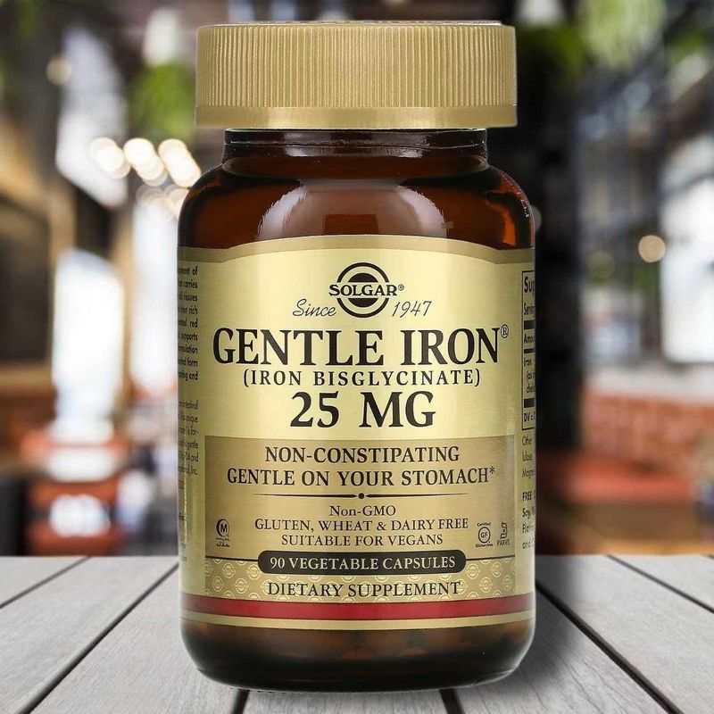 Solgar, Gentle Iron 25mg- Витамин Железо Веган Халол Айрон